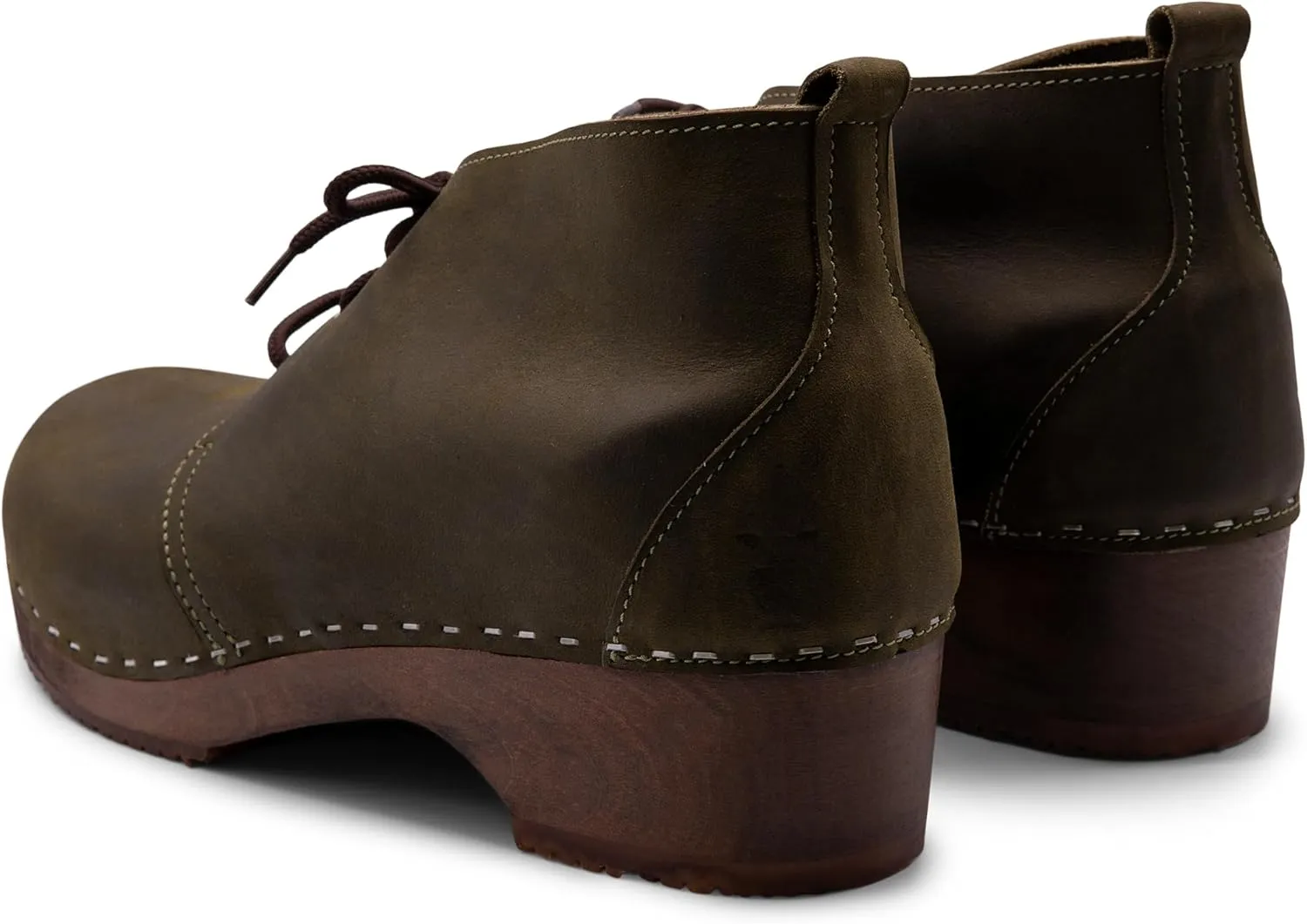 Sandgrens Handmade Swedish Wood Clogs for Men, Low Heel Boots | Chukka