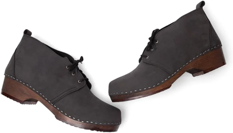 Sandgrens Handmade Swedish Wood Clogs for Men, Low Heel Boots | Chukka