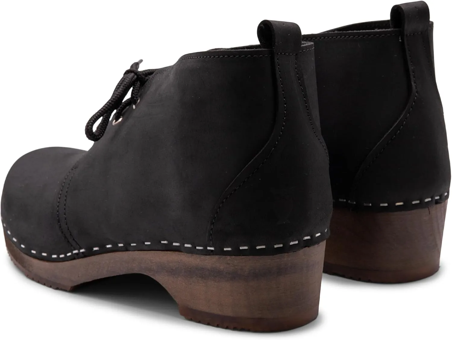 Sandgrens Handmade Swedish Wood Clogs for Men, Low Heel Boots | Chukka