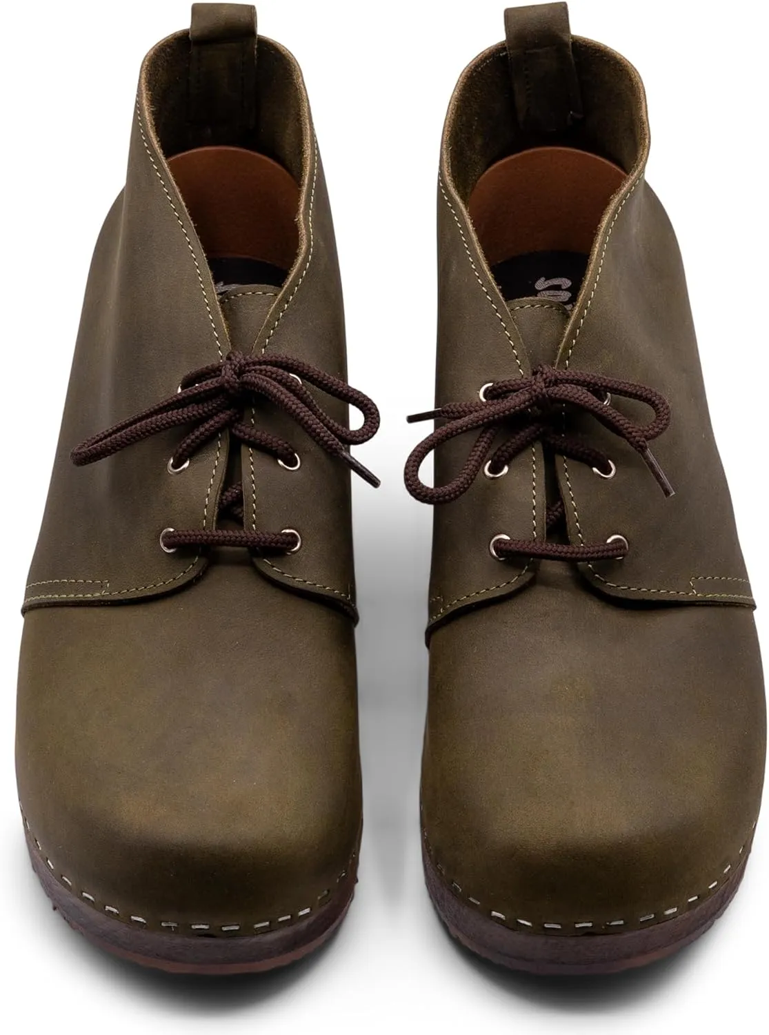 Sandgrens Handmade Swedish Wood Clogs for Men, Low Heel Boots | Chukka
