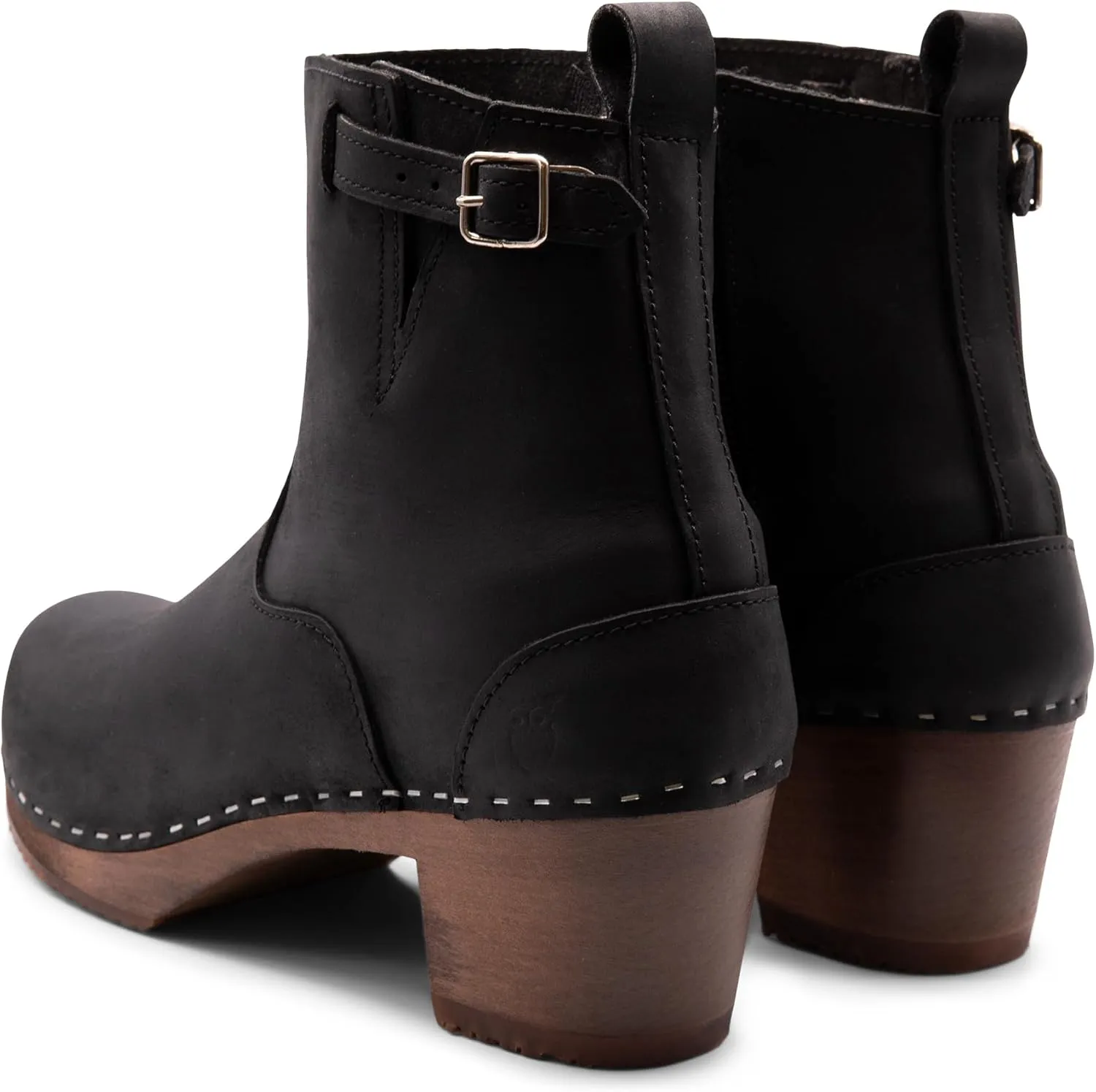 Sandgrens Handmade Swedish Wood Clogs for Women, High Heel Boots | New York High
