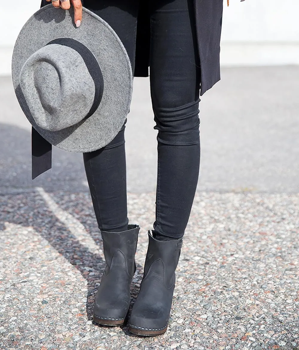 Sandgrens Handmade Swedish Wood Clogs for Women, High Heel Boots | New York High
