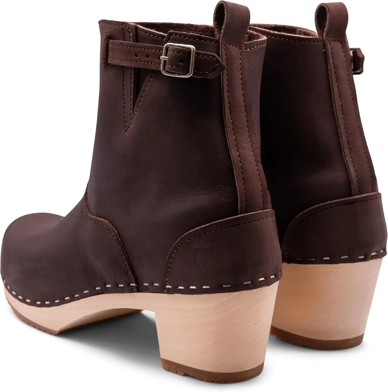 Sandgrens Handmade Swedish Wood Clogs for Women, High Heel Boots | New York High