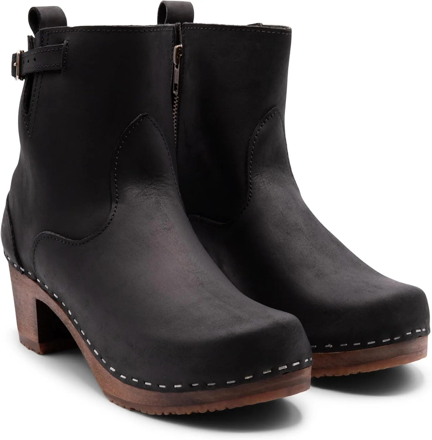 Sandgrens Handmade Swedish Wood Clogs for Women, High Heel Boots | New York High