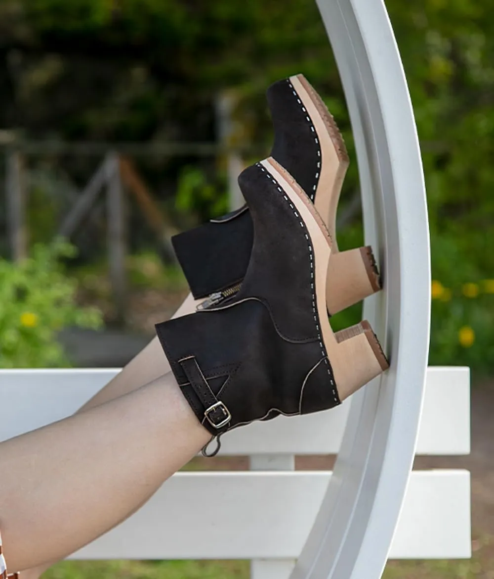 Sandgrens Handmade Swedish Wood Clogs for Women, High Heel Boots | New York High