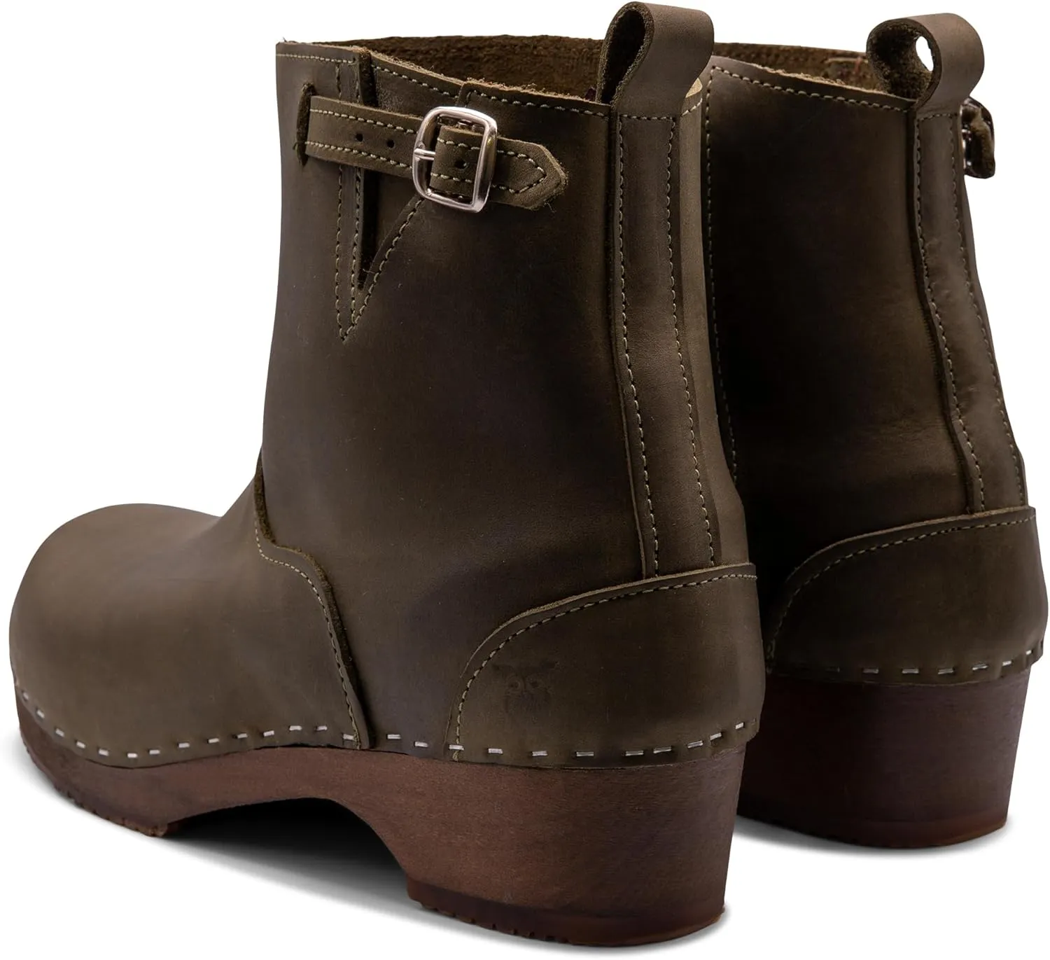 Sandgrens Handmade Swedish Wood Clogs for Women, Low Heel Boots | New York Low