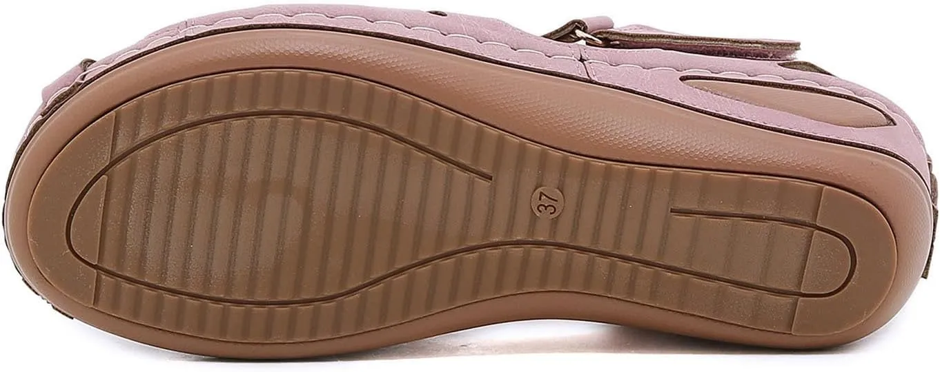 SBGMoSJ Womens Plantar Fasciitis Shoes Orthopedic Diabetic Walking Shoes Walking Sandals Women Red Sandals for Women Wedge Brown Leather Sandals Womens Block Heel Sandals