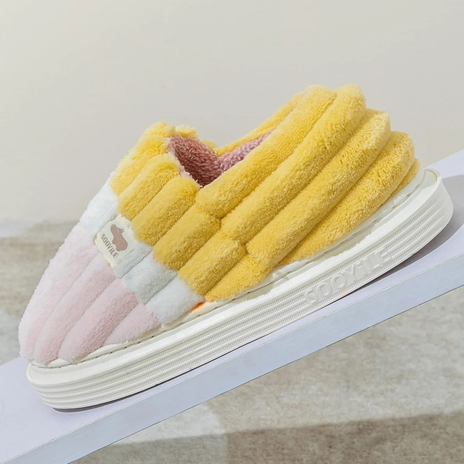 SBGMoSJ Womens Slippers Soft Plush Warm House Shoes Indoor Outdoor Slippers Womens Flip Flop House Shoes Slippers for Men Wide Width Christmas Gifts for Mom Gifts for Her 2023