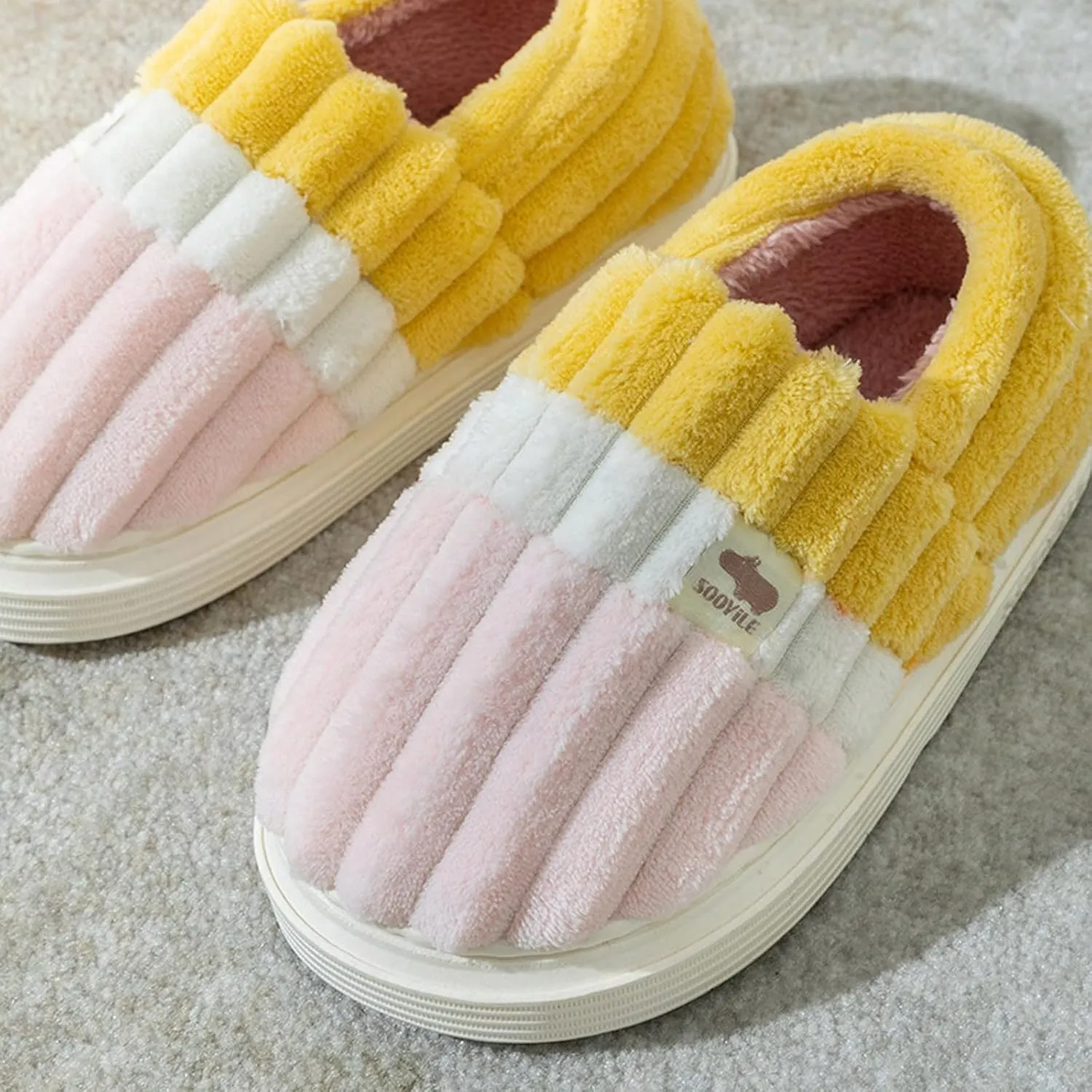 SBGMoSJ Womens Slippers Soft Plush Warm House Shoes Indoor Outdoor Slippers Womens Flip Flop House Shoes Slippers for Men Wide Width Christmas Gifts for Mom Gifts for Her 2023