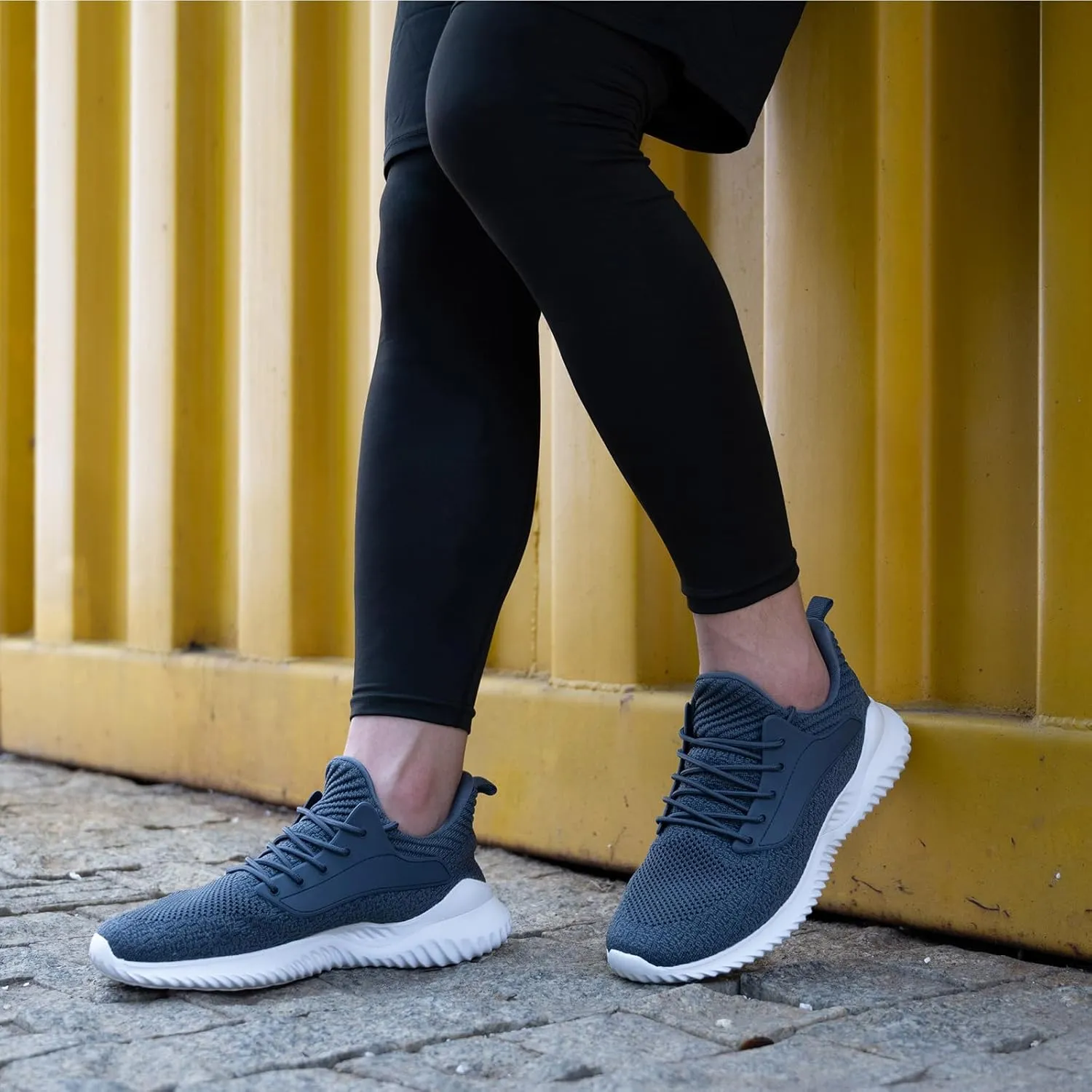 SDolphin Walking Shoes for Mens Sneakers - Slip on Athletic Running Tennis Shoes Comfortable Memory Foam Workout Gym Jogging Indoor Outdoor Lightweight Breathable Casual Sneakers