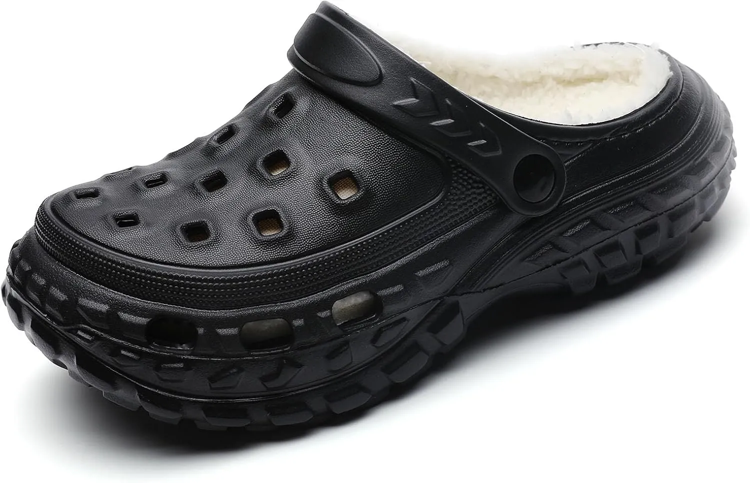 SECHRITE Boys Girls Fur Lined Clogs Garden Shoes for Kids Winter Fleece Lined Mules Indoor Outdoor Home House Slippers