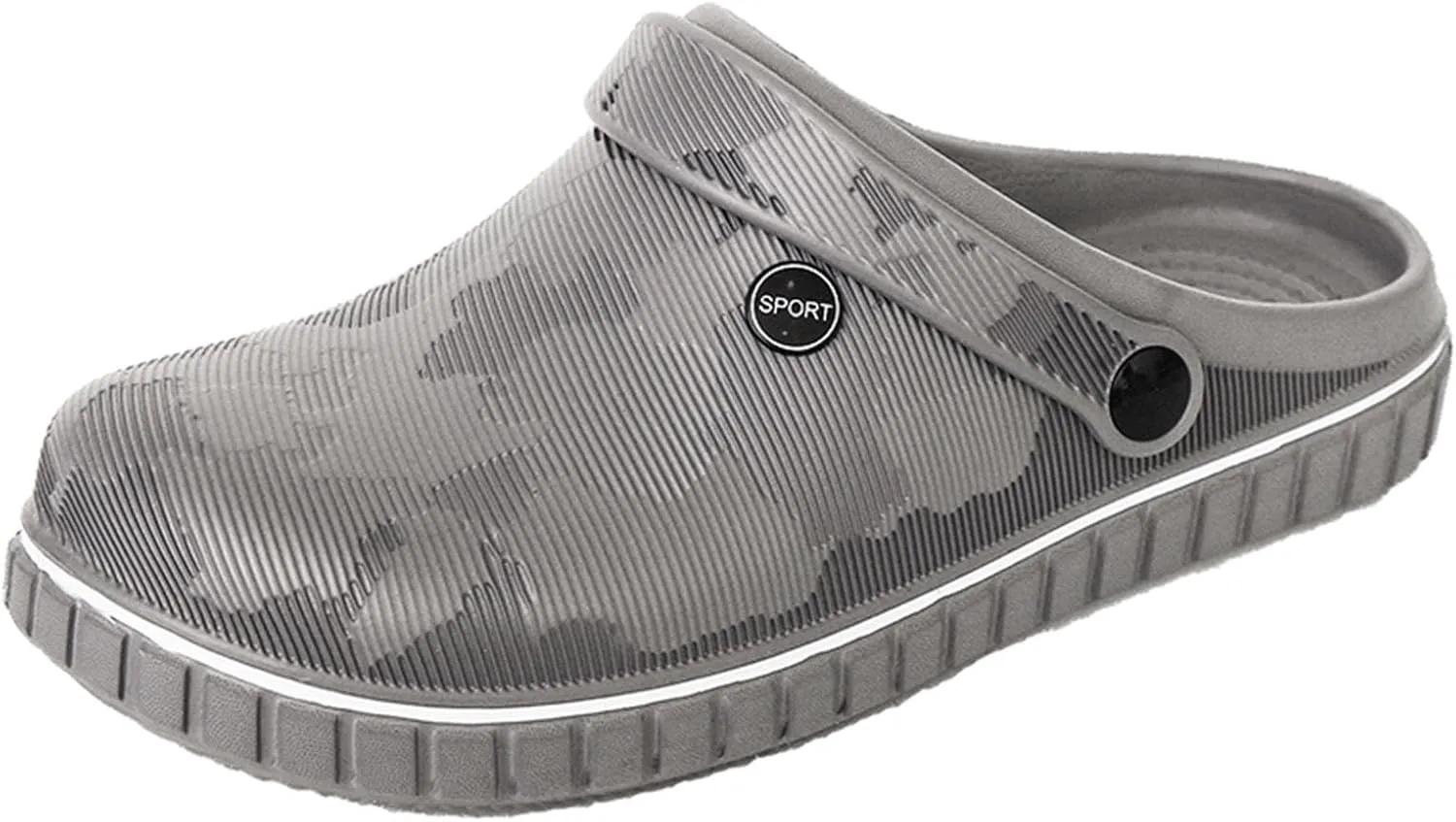 SECHRITE Mens Clogs Mules Slip on Garden Work Nurse Water Shoes for Men Non Slip Waterproof Closed Toe Clogs Sandals for Kitchen Office Beach Fishing