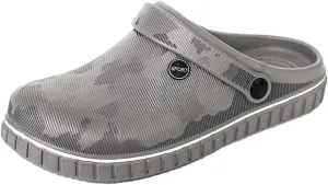 SECHRITE Mens Clogs Mules Slip on Garden Work Nurse Water Shoes for Men Non Slip Waterproof Closed Toe Clogs Sandals for Kitchen Office Beach Fishing