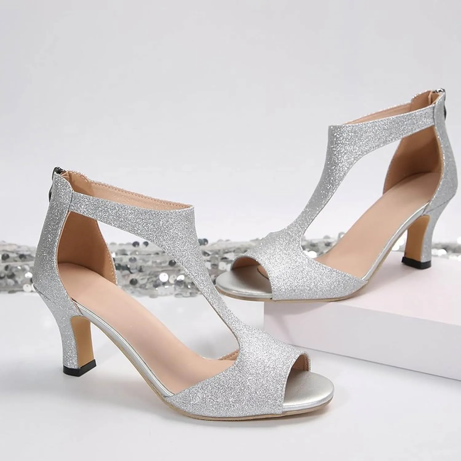 Sexy Slim High Heel Party Women Shoes High Heels Chunky Heels Fashion Shoes Lime Sandals for Women