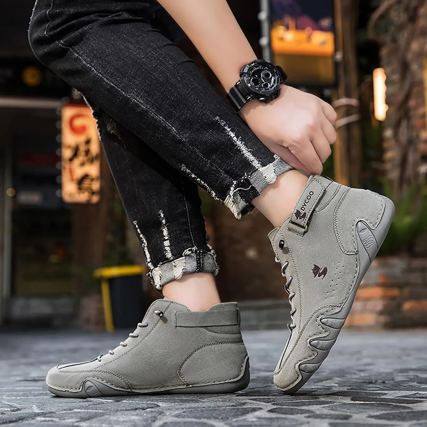 Shoes for Men Golf Comfortable Mountaineering Solid Color Work Men's Sneaker