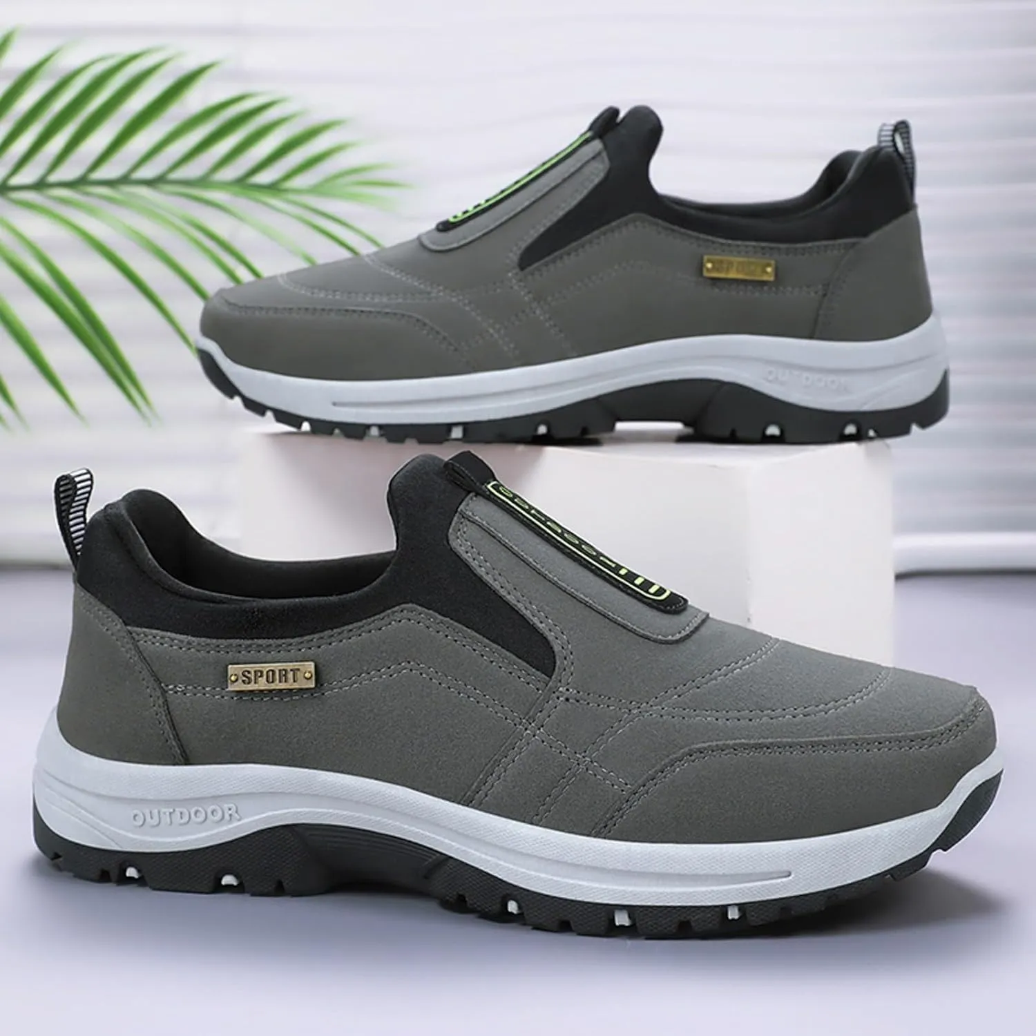 Shoes for Men Golf Hiking Versatile Office Solid Color Work Slip On Loafers