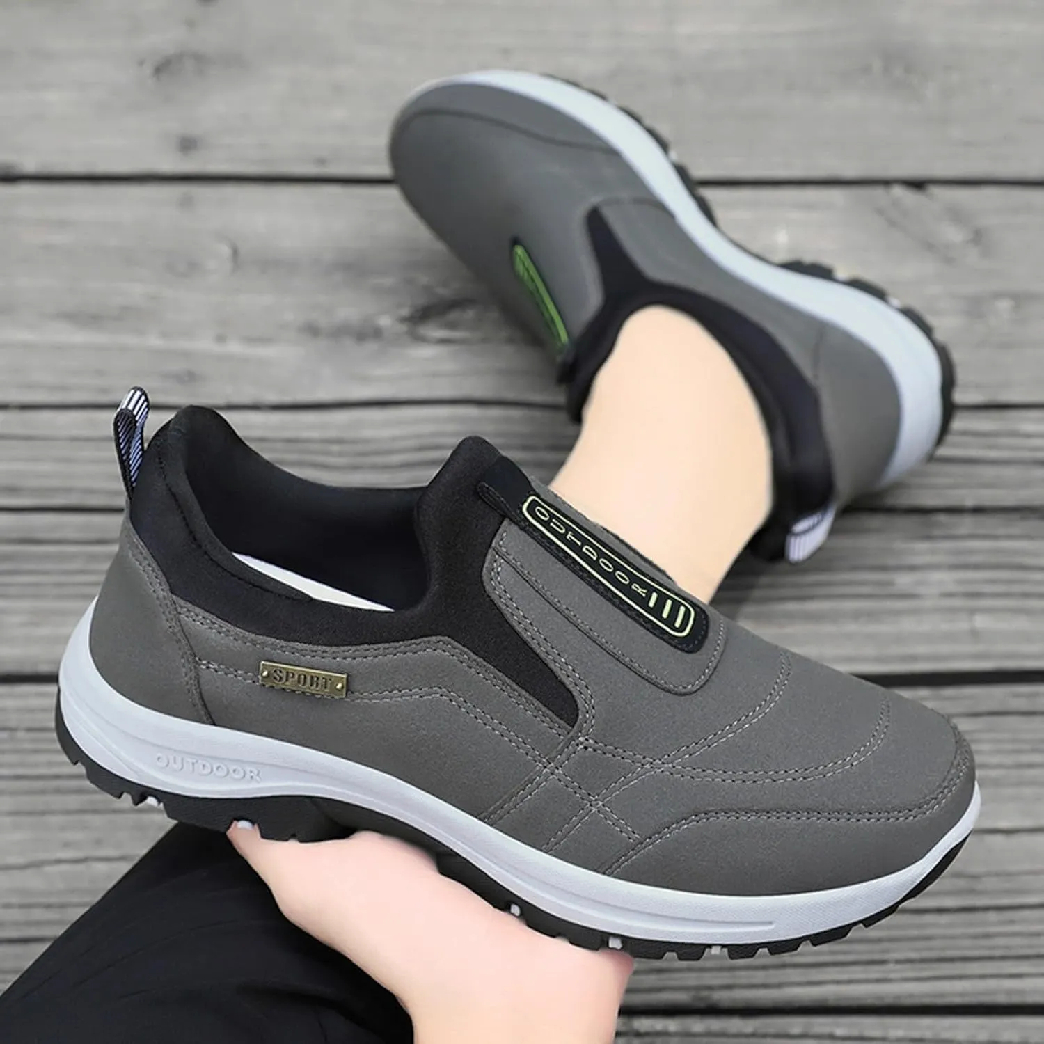 Shoes for Men Golf Hiking Versatile Office Solid Color Work Slip On Loafers