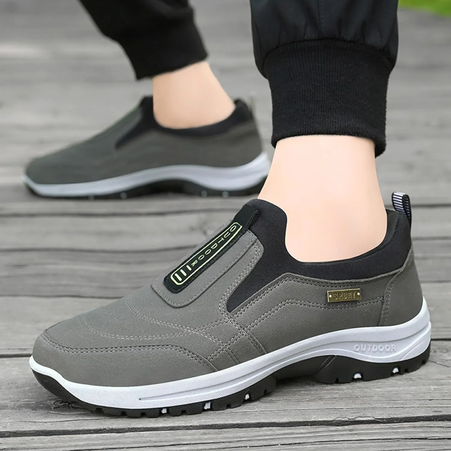 Shoes for Men Golf Hiking Versatile Office Solid Color Work Slip On Loafers