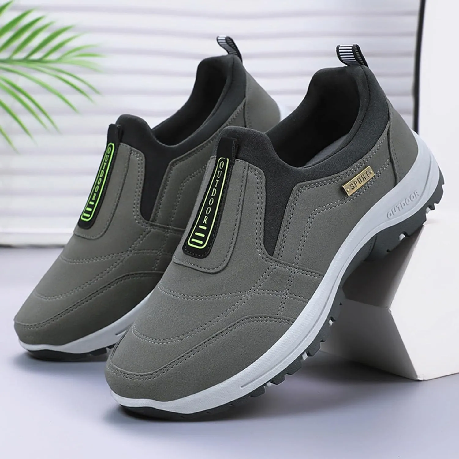 Shoes for Men Golf Hiking Versatile Office Solid Color Work Slip On Loafers