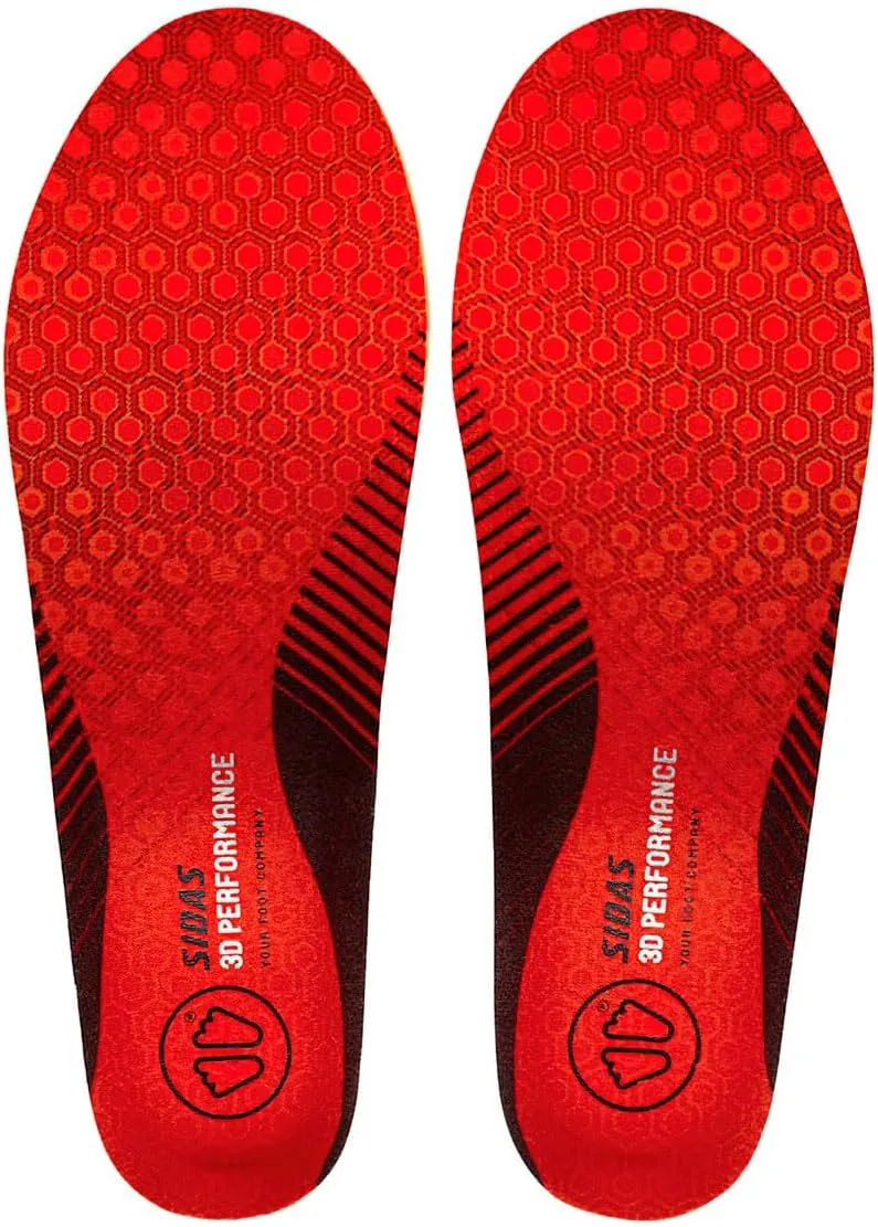 SIDAS Active Sports Foot Support Winter 3D Performance Cross-Country Ski Snowboard Boot Insoles