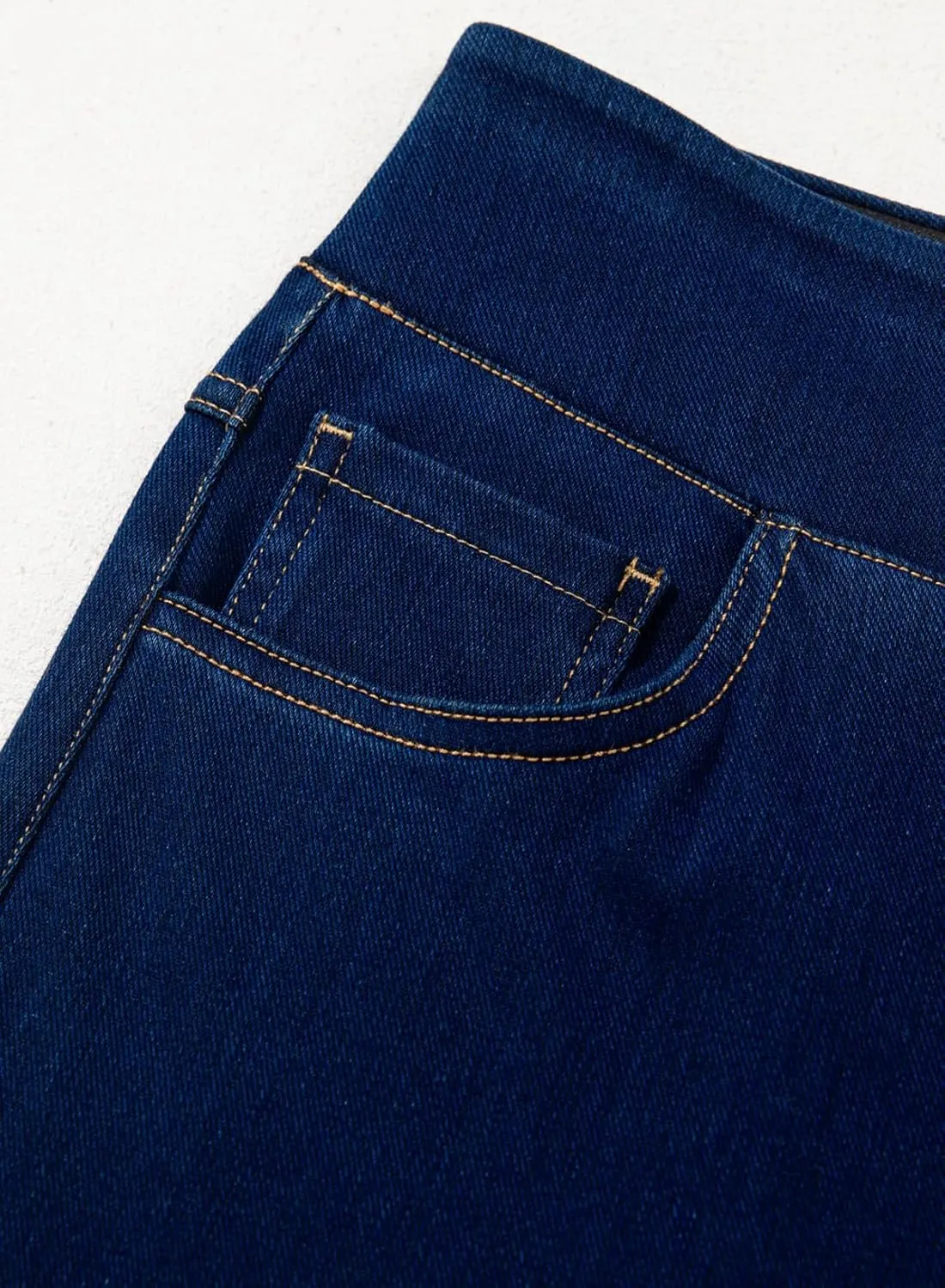 Sidefeel Women's Wide Leg Jeans High Waisted Tummy Control Soft Stretchy Comfort Fit Pull On Denim Pants