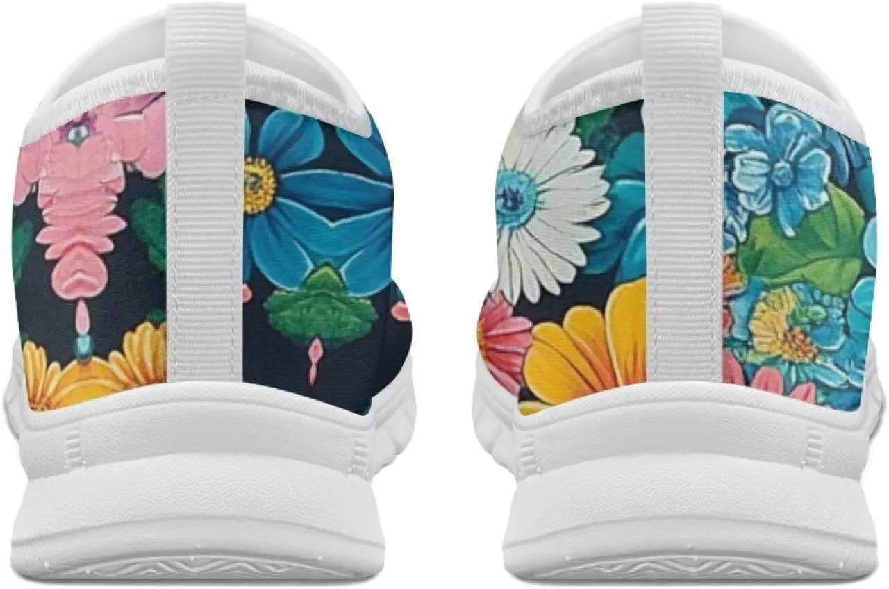 Slip On Walking Shoes for Women Knit Mesh Casual Shoes Non Slip Size 5-10.5