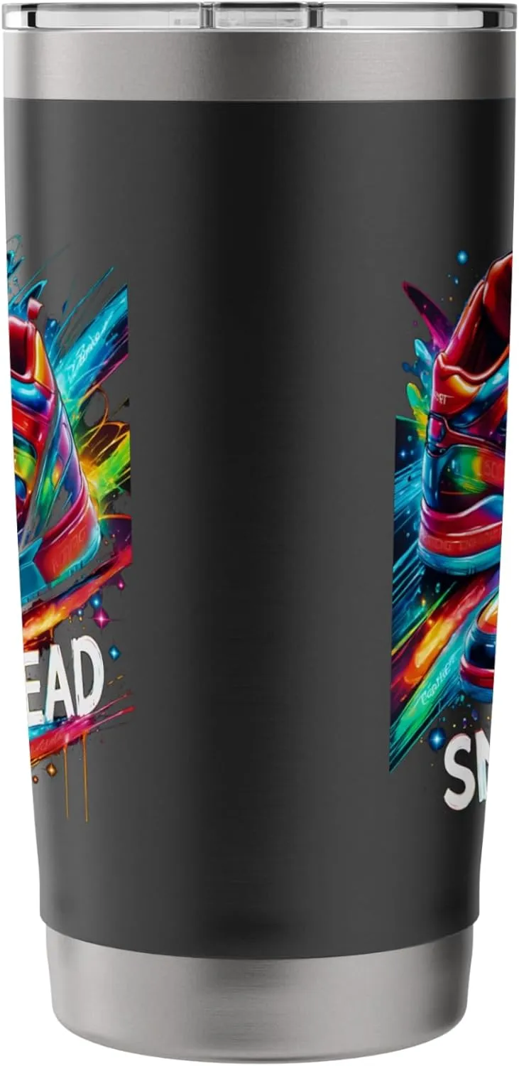 Sneaker Head Urban Streetwear Retro Kicks Enthusiast Stainless Steel Insulated Tumbler