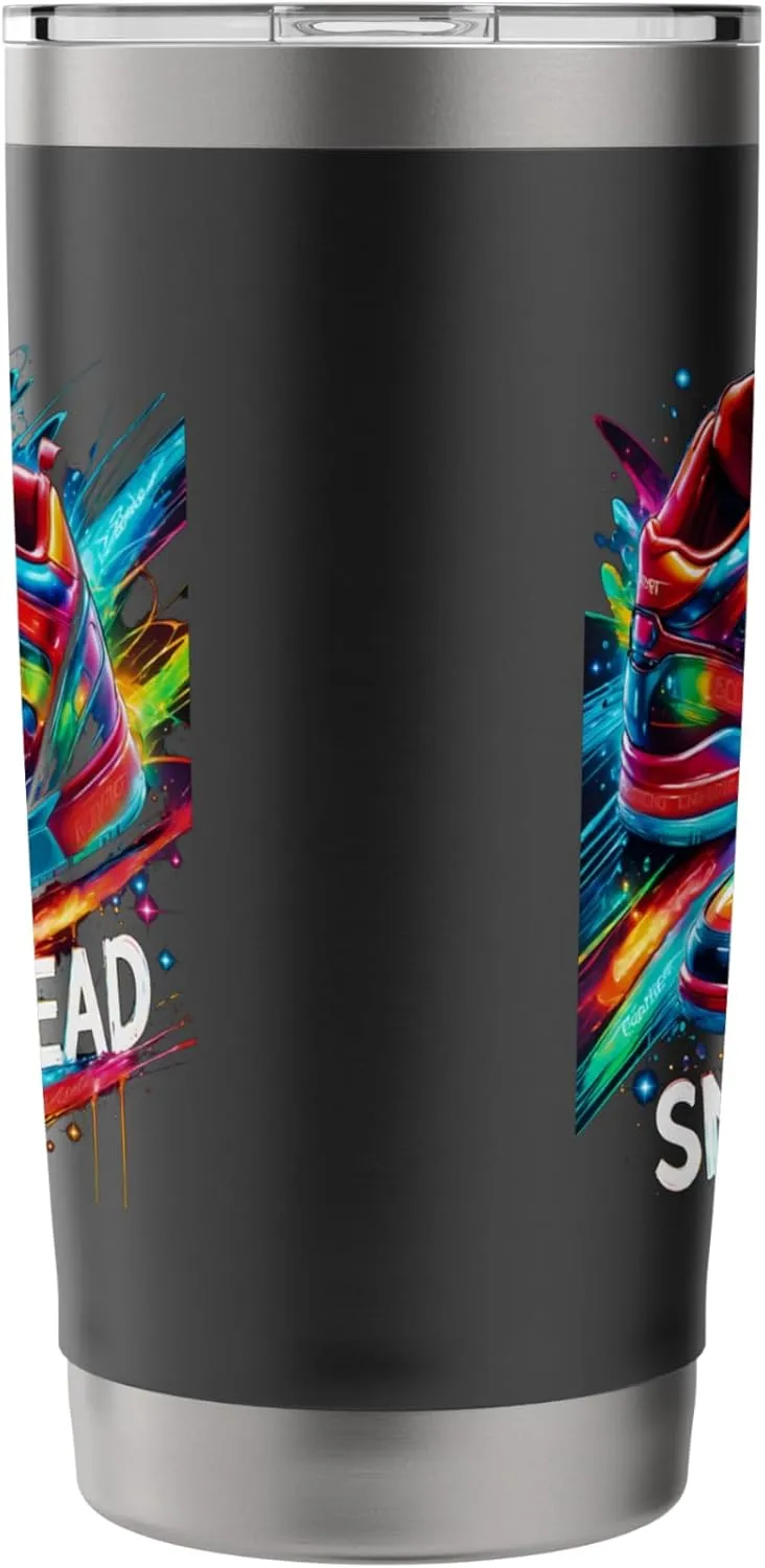 Sneaker Head Urban Streetwear Retro Kicks Enthusiast Stainless Steel Insulated Tumbler