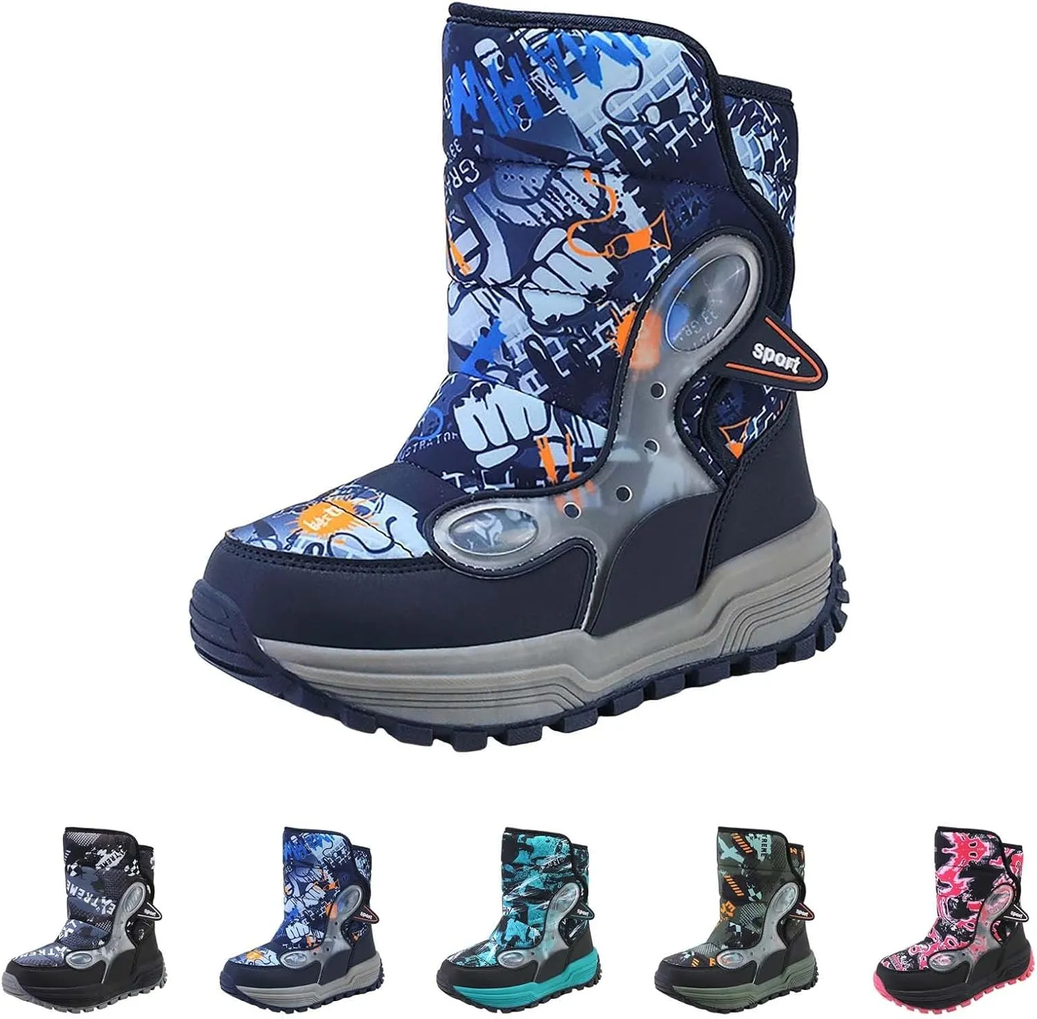 Snow Boots For Toddler Kids Snow Boots Boys Girls Mid Calf Water Proof Warm Faux F𝐮r Lined Insulated Winter Boots