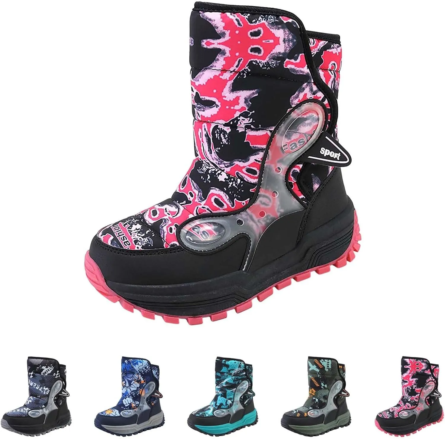 Snow Boots For Toddler Kids Snow Boots Boys Girls Mid Calf Water Proof Warm Faux F𝐮r Lined Insulated Winter Boots