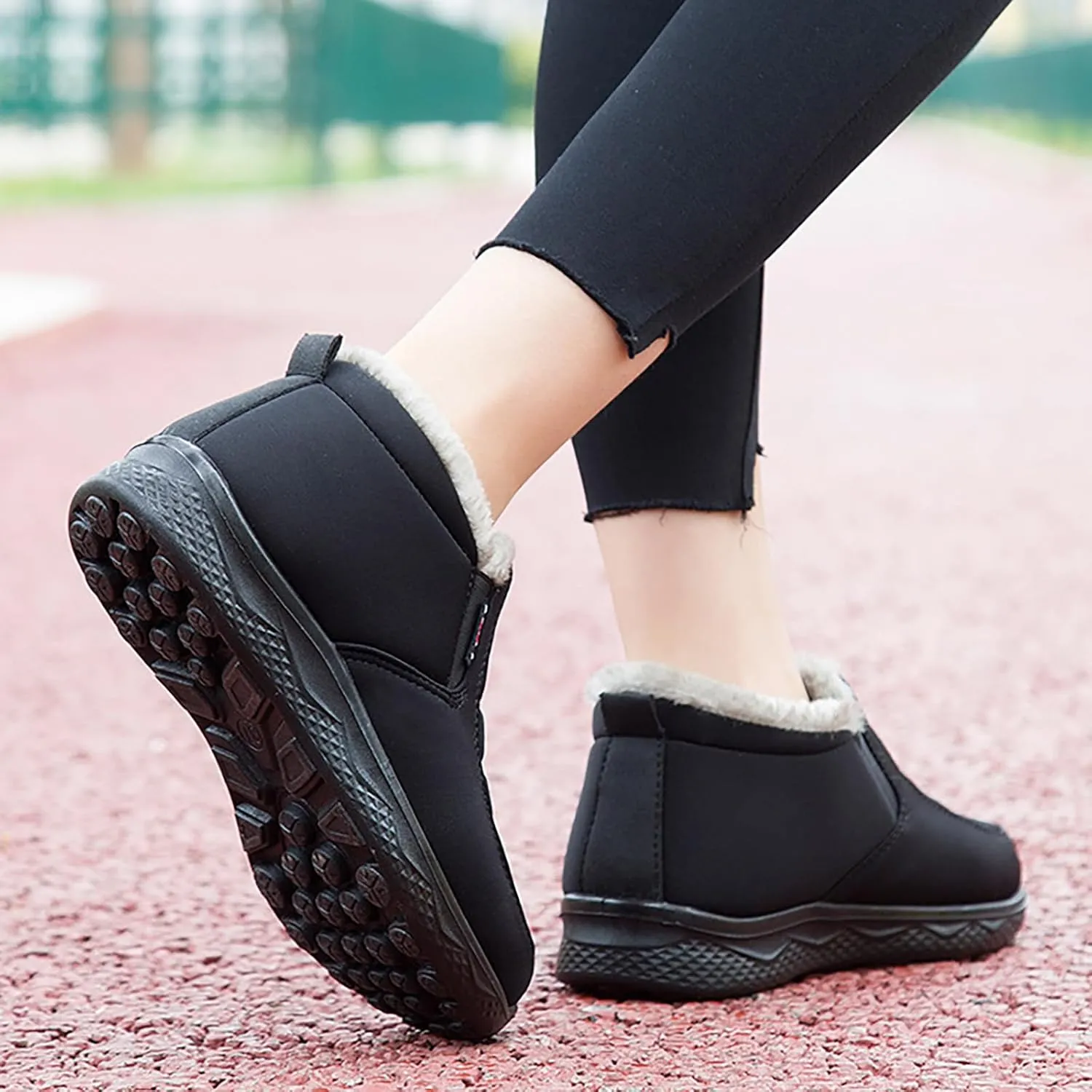 Snow Boots for Women Cozy Warm Insulated Winter Boots Fleece Lined Ankle Booties Platform Boots for Women Slip On Sneakers Water-proof Outdoor Sports Shoes for Walking Hiking Climbing