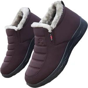 Snow Boots for Women Cozy Warm Insulated Winter Boots Fleece Lined Ankle Booties Platform Boots for Women Slip On Sneakers Water-proof Outdoor Sports Shoes for Walking Hiking Climbing