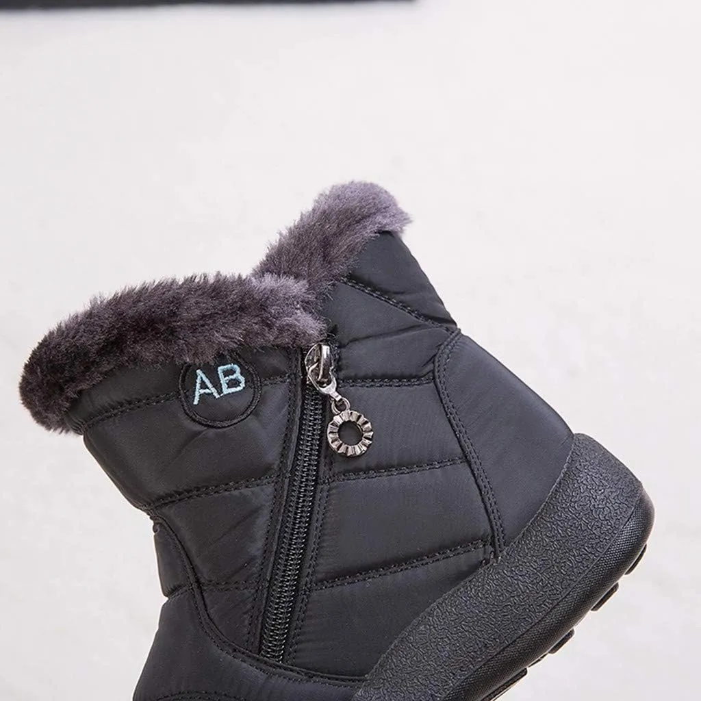 Snow Boots for Women Wide Width Women's Slip on Work Boots Waterproof Womens Snow Boots Wide Leg Women's Black Brown Tan Grey Winter Snow Boots Womens Winter Hiking Boot
