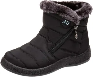 Snow Boots for Women Wide Width Women's Slip on Work Boots Waterproof Womens Snow Boots Wide Leg Women's Black Brown Tan Grey Winter Snow Boots Womens Winter Hiking Boot