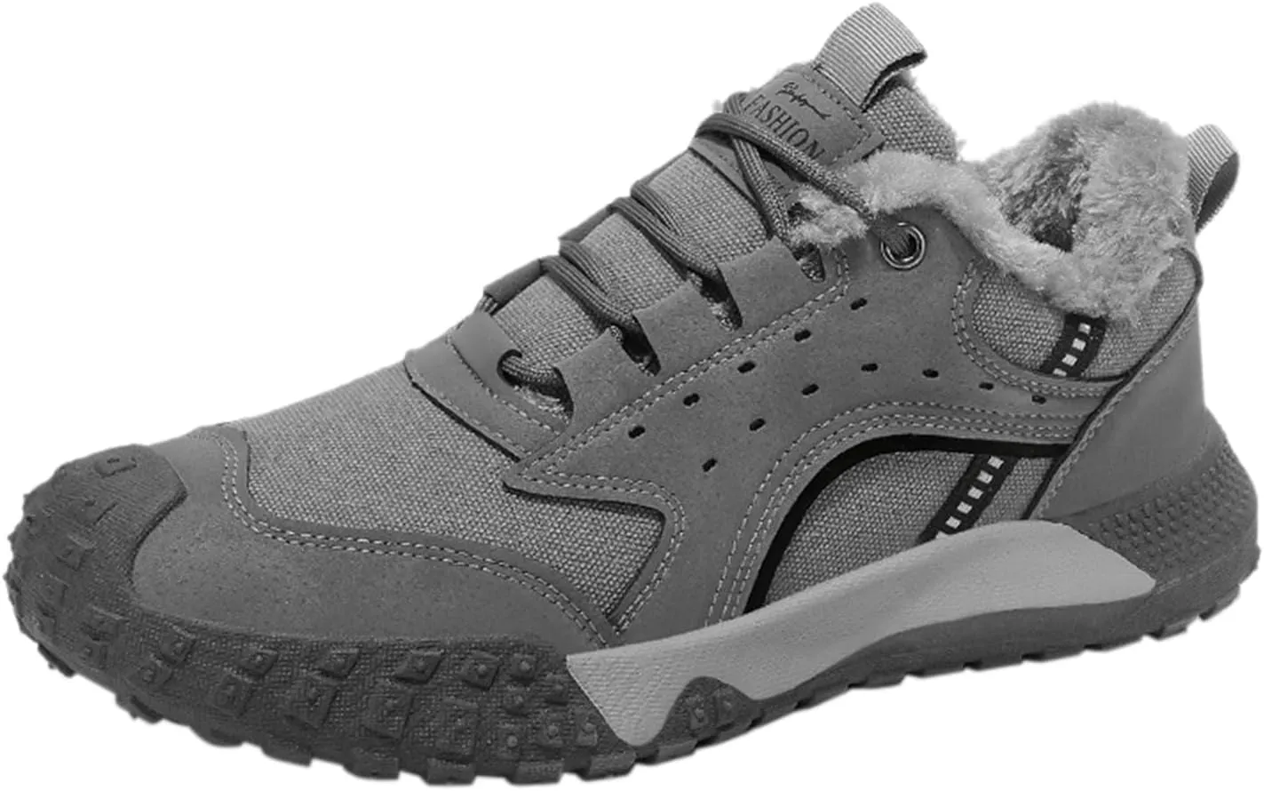 Snow Shoes for Men Lace Up Plush Lined Walking Sneaker Non-Slip Womens Winter Boots