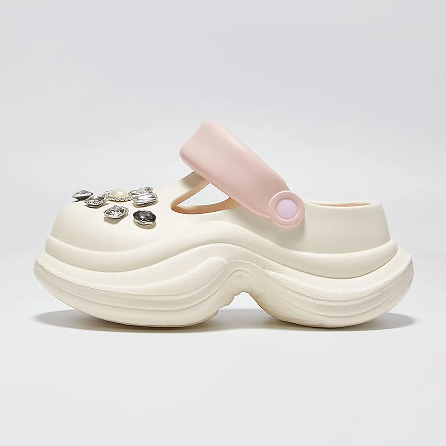 Solaud Women's Platform Clogs Cute Accessories Thick Bottom High Platform Clog Sandals Comfortable Non-Slip Garden Outdoor Beach Clogs