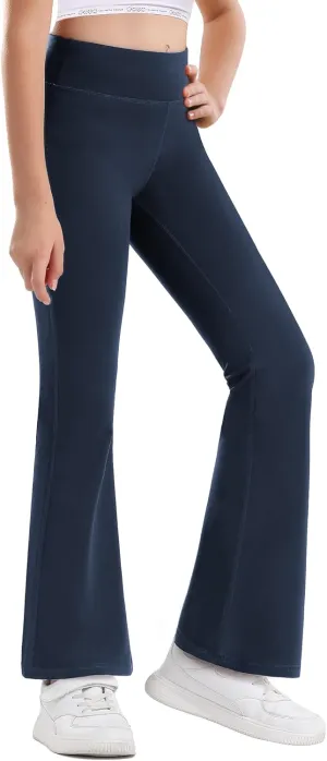 Stelle Girl's Flare Leggings High Waisted Yoga Pants Bootcut Dance Casual Pants Activewear Kids Bell Bottoms