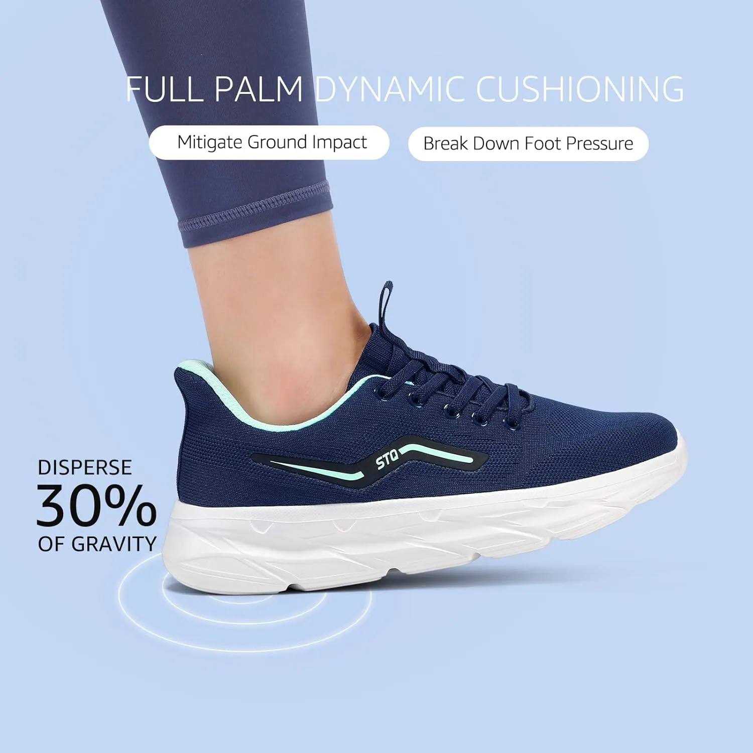STQ Women's Slip-On Orthopedic Walking Shoes Comfortable Plantar Fasciitis Tennis Casual Sneakers