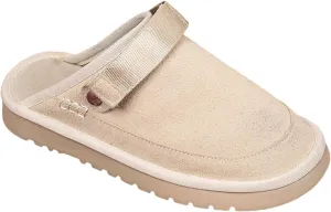 Suede Clogs Adults Slip on Footbed Work Shoes Thick Soled Adjustable Strap Mules