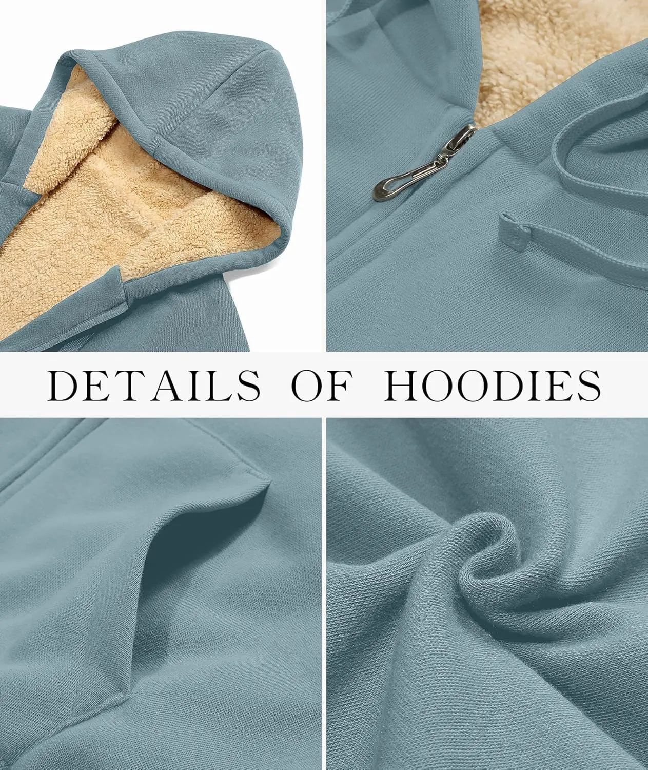 SWISSWELL Hoodies for Women Winter Fleece Sweatshirt - Full Zip Up Thick Sherpa Lined Hooded Jacket