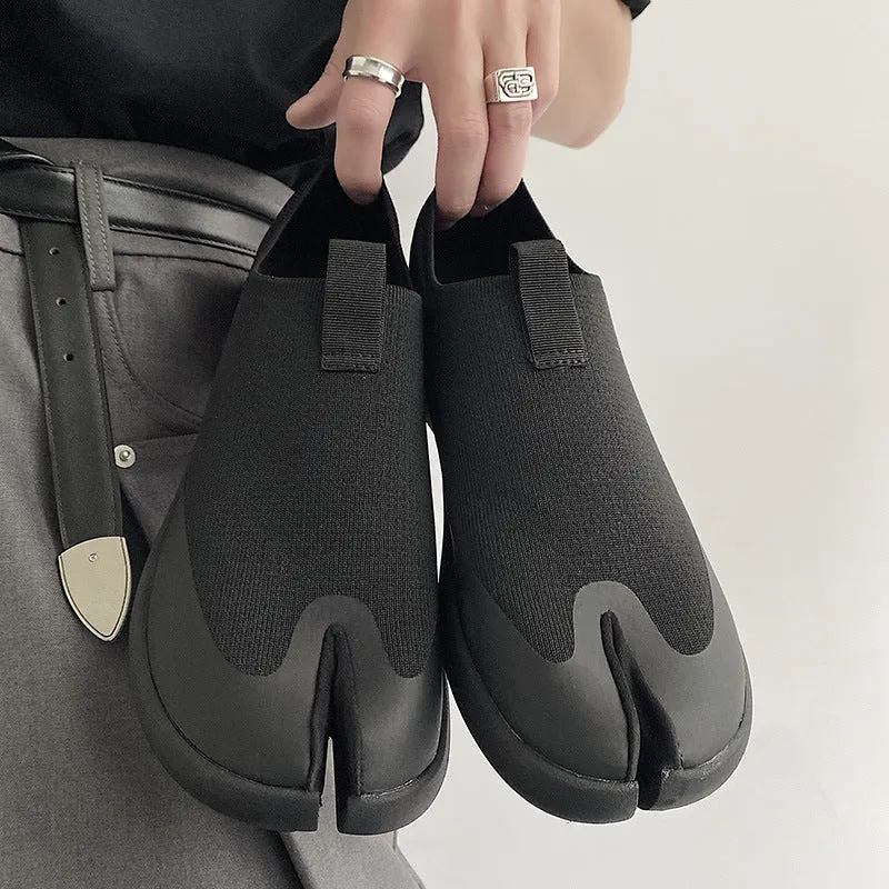 Tabi running shoes beige casual style split toe loafers summer outdoor mules