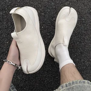 Tabi running shoes beige casual style split toe loafers summer outdoor mules