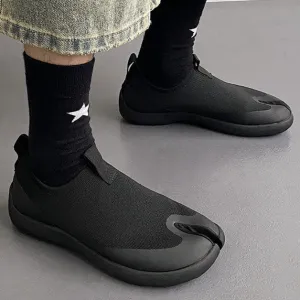 Tabi running shoes black unisex casual style split toe loafers summer outdoor mules