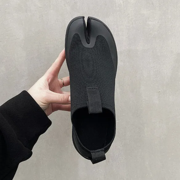 Tabi running shoes black unisex casual style split toe loafers summer outdoor mules