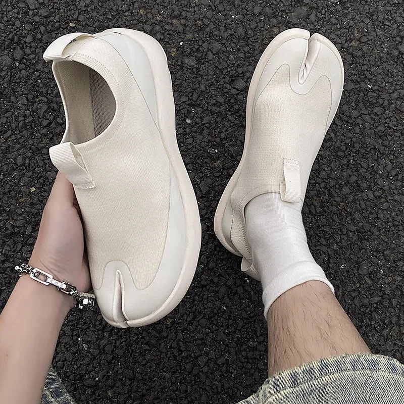 Tabi running shoes black unisex casual style split toe loafers summer outdoor mules