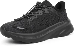 Tobfis Boys Girls Kids Arch Support Bungee Tennis Athletic Running Shoes Lightweight Breathable School Walking Sneakers(Toddler/Little Kid/Big Kid)