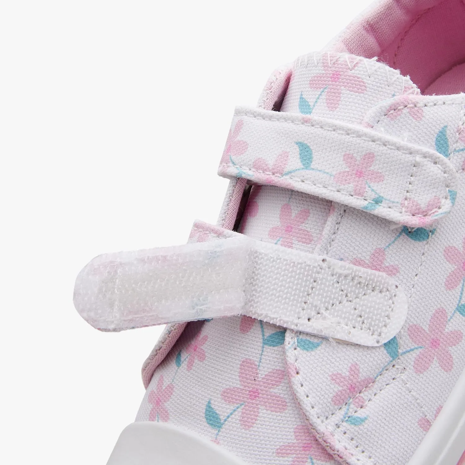 Toddler Little Kid Girls' and Boys' Canvas Sneakers with Hook and Loop Straps Easy On Casual Shoes