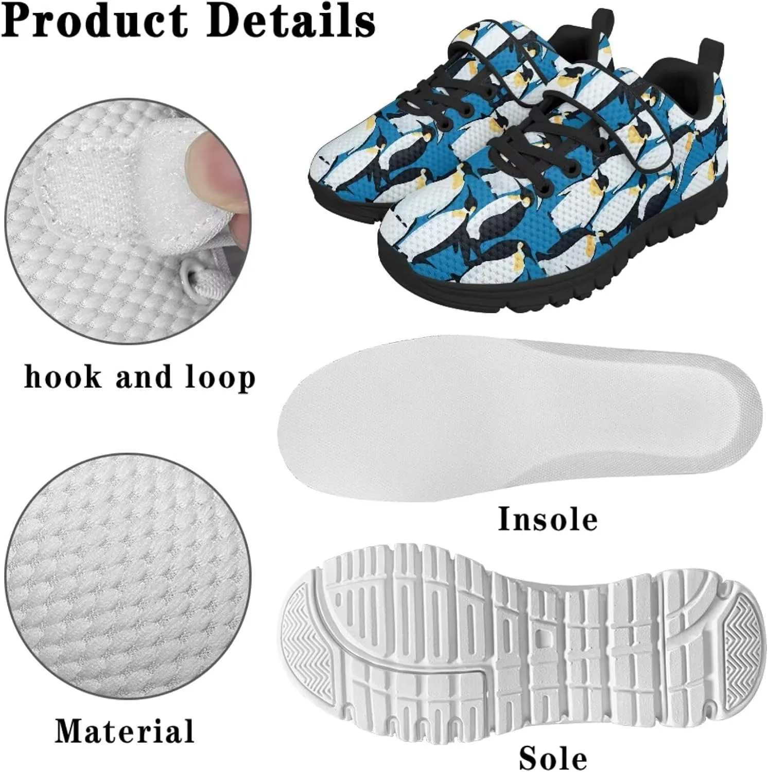 Toddler Sneakers Fashion Design Boys Tennis Shoes Breathable School Shoes