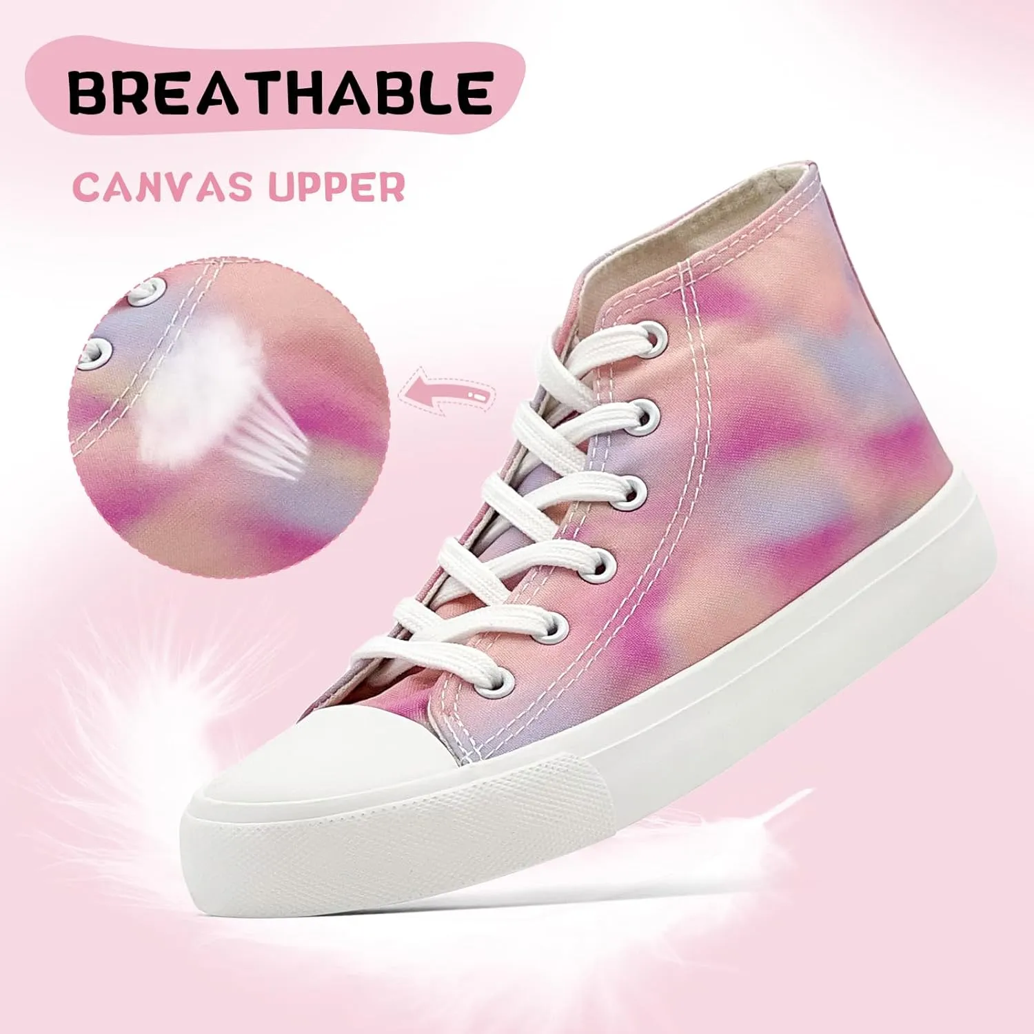 Toddler/Little Sneakers for Girls Boys Kids Fashion High Tops Canvas Shoes Classic Casual Tennis Shoes Colorful Shoes
