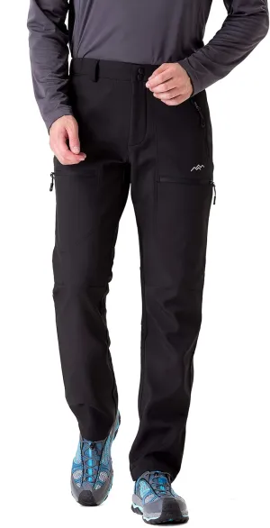 TRAILSIDE SUPPLY CO. Men's Fleece Lined Insulated Pants Softshell Pants,Water and Wind-Resistant